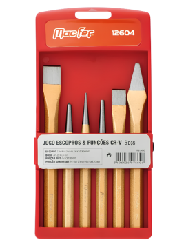 JOGOS PUNCAO ESCOPROS MACFER 6PCS