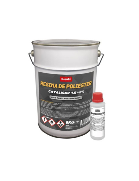 RESINAS POLIESTER 5KG + CATALISADOR 125GRS