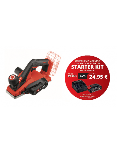 PLAINAS TE-PL 18/82 LI REF:4345400 + STARTER KIT 2.5AH REF:4512097 EINHELL